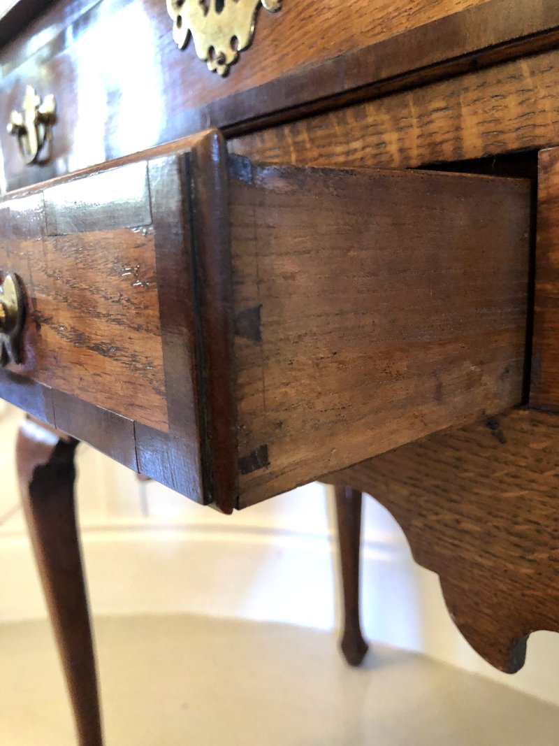 Antique George III Oak Lowboy - Image 6